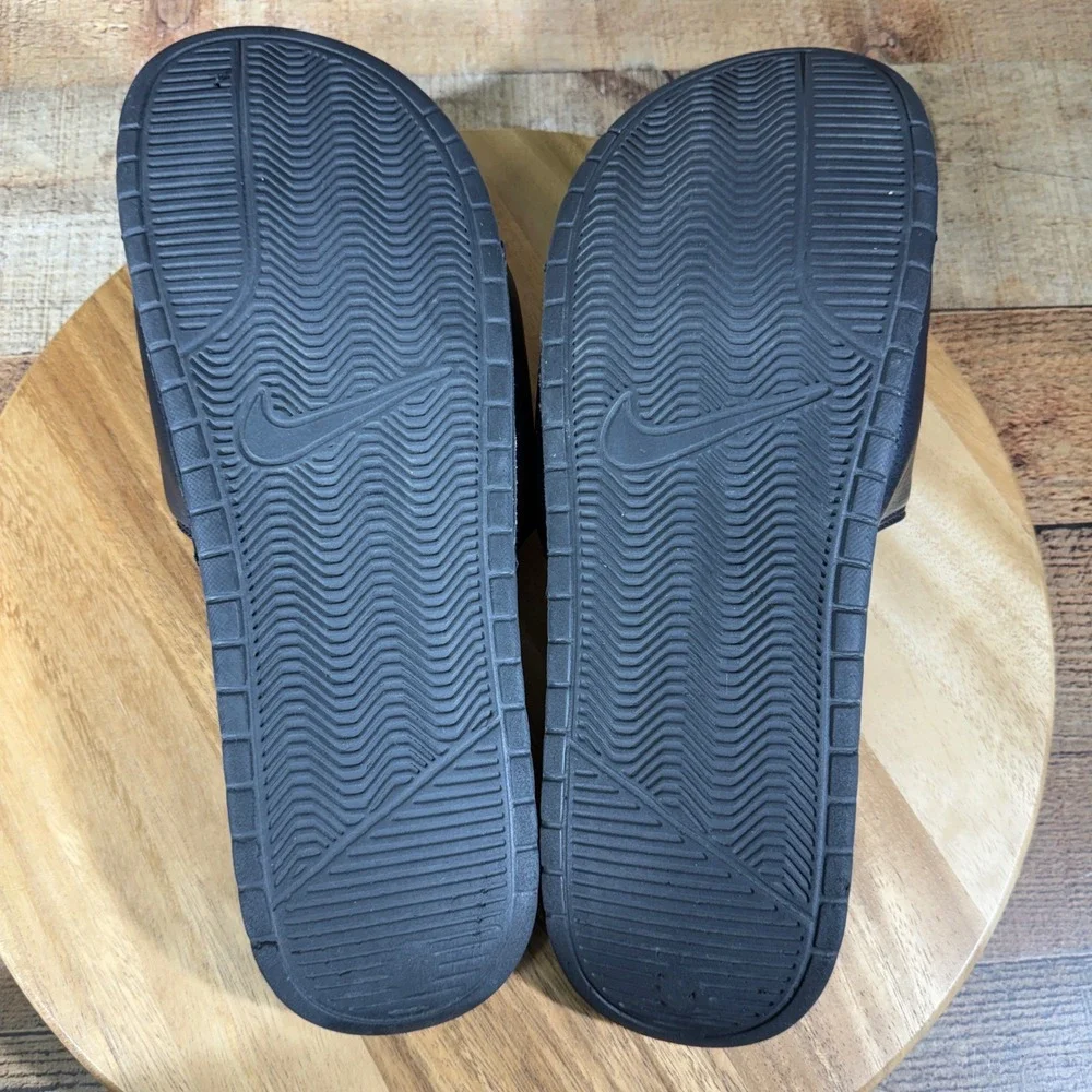 Nike Slides Men 14 Black Sandals Benassi JDI 312618-011 Swoosh Athletic Casual